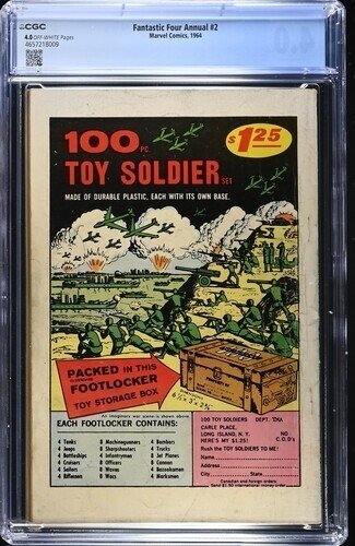 Fantastic Four Annual #2 1964 Marvel Comics CGC 4.0 Doctor Doom