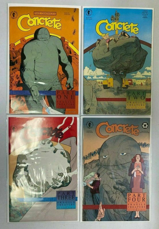 Concrete Fragile Creature set #1-4 all 4 different books D.H. 8.0 VF (1991-'92) 