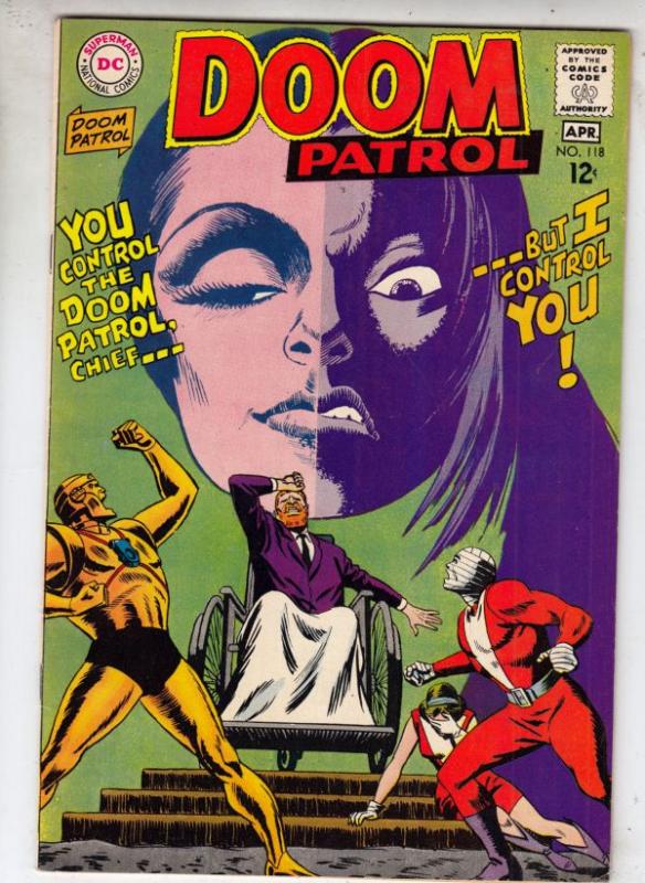 Doom Patrol #118 (Apr-68) FN+ Mid-High-Grade Proffesor, Negative Man, Elasti-...