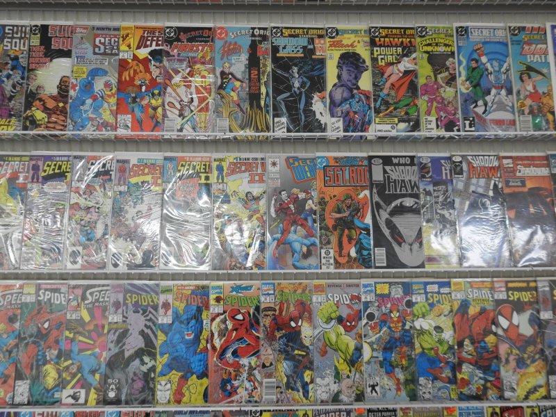 Huge Lot of 150+ Comics W/ Spiderman, Suicide Squad, JLA Avg. VF- Condition!