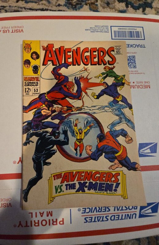 The Avengers #53 (1968) Avengers vs The classic xmen