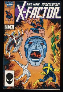 X-Factor (1986) #6 VF- 7.5 1st Appearance of Apocalypse (En Sabah Nur)!