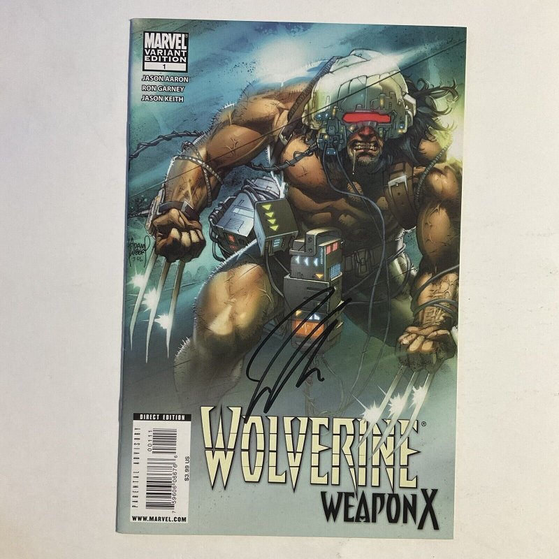 Wolverine Weapon X 1 2009 Signed by Jason Aaron Marvel Variant NM near mint