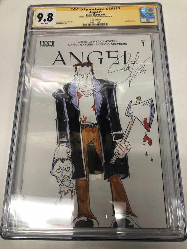 Angel (2022) # 1 (CGC 9.8 SS) Signed  Sketch  Scott Lobdell * Boom studios