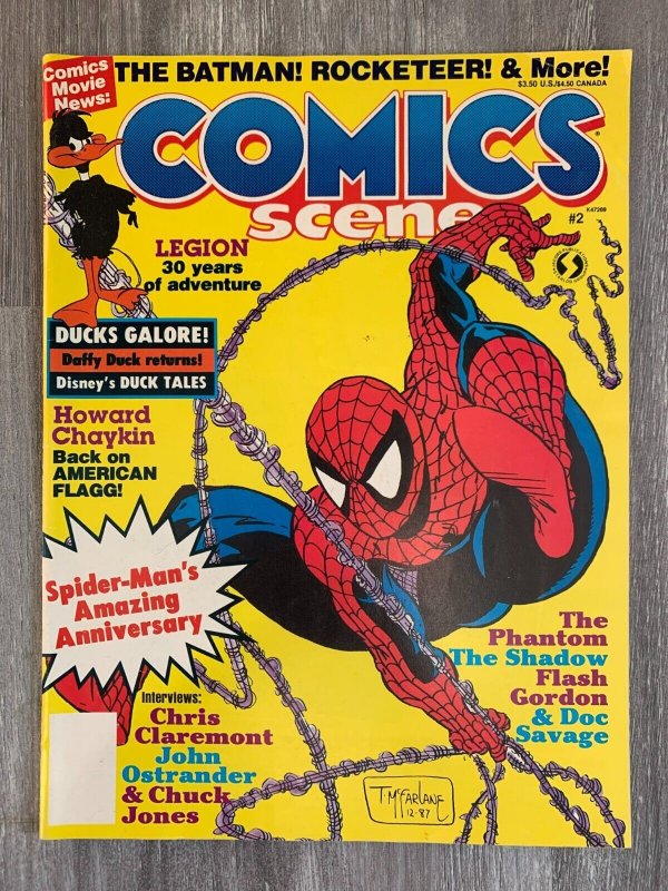 1988 COMICS SCENE Magazine #2 VG+ 4.5 McFarlane Spider-Man / Venom Pre ASM 300