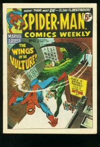 SPIDER-MAN COMICS WEEKLY #42 1973-ROMITA-JACK KIRBY-BRITISH-VULTURE FN