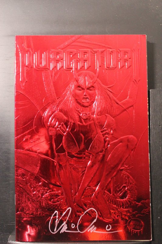 Purgatori The Vampire's Myth (1996) Embossed Red Cover *SIGNED