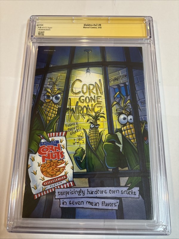 Elektra (2002) # v2 # 9 (CGC 9.8 SS) Signed Greg Horn * Marvel Comics Census = 3