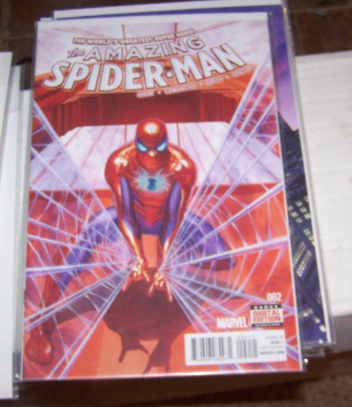 Amazing Spider-Man #  2( 2015 Marvel)  alex ross cover  SILK +SPIDERWOMAN +2099