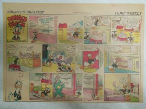 Donald Duck Sunday Page by Walt Disney from 3/29/1942 Half Page Size