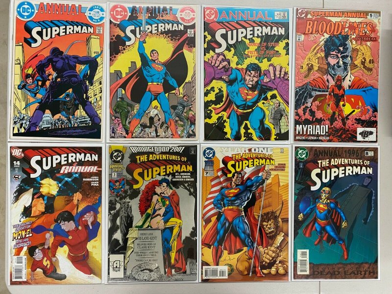 Superman Annuals Comic Lot 15 Different Books 80 VF