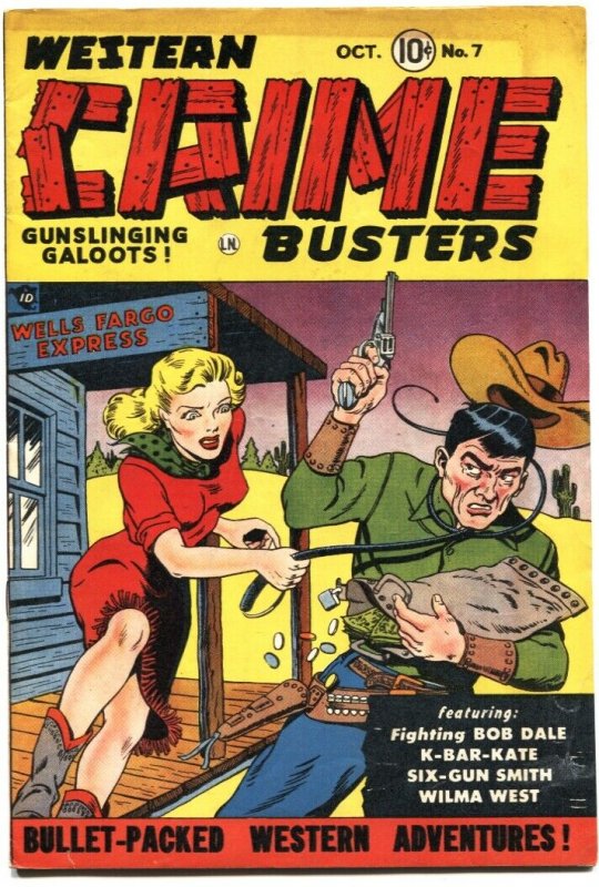 WESTERN CRIME BUSTERS #7-1951--WALLY WOOD STORY ART   K-BAR-KATE APPEARS