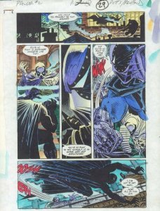 The Prowler #2 p.29 Color Guide Art - Prowler vs. Nightcreeper - by John Kalisz