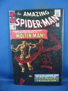 AMAZING SPIDERMAN 28 VG+ MOLTEN MAN 1965 MARVEL