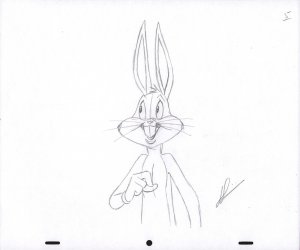 Bugs Bunny Animation Pencil Art - 5 - Considering