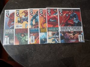 Daredevil Vs Punisher Means and Ends #1,2,3,4,5 & 6 complete series. Marvel 2005