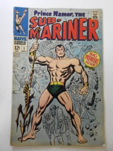 Sub-Mariner #1 (1968) VG Condition indentations bc