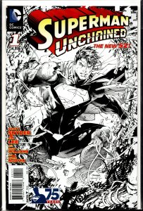 Superman Unchained #1 Jim Lee / Scott Williams Black & White Cover (2013) Sup...