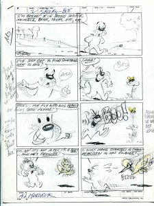 Spooky-Bee 2 Page Story Original Comic Production Art Al Kurzrok