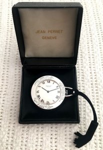RARE Jean Perret SILVER DOLLAR Pocket Watch (w/cover) - CHECK THE PICS!!!