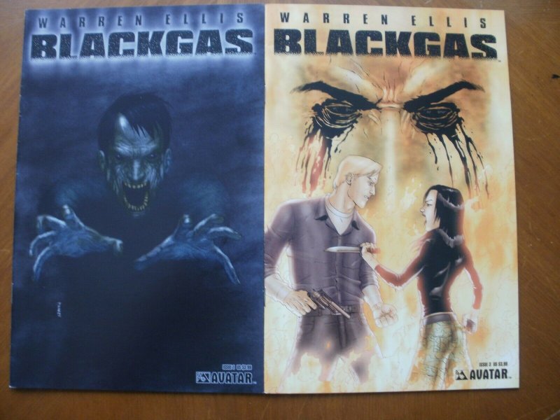 2 Avatar Press BLACKGAS Comic #1 #3 (2006) Warren Ellis Fiumara