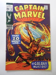 Captain Marvel #15 (1969) VG- Cond cover and 1st 2 wraps detached bottom staple