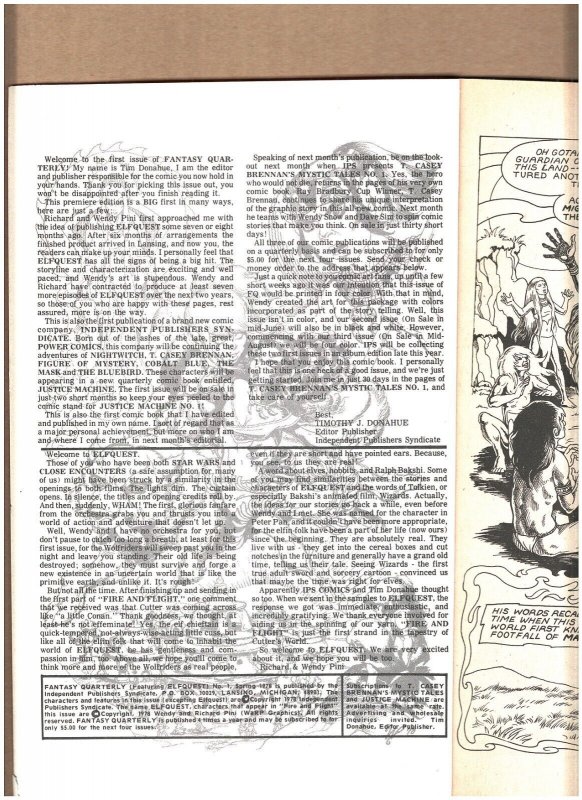 Fantasy Quarterly #1 1st app. Elfquest 1978 Richard & Wendy Pini FN 6.0