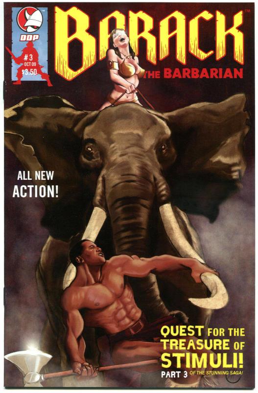 BARACK the BARBARIAN #3, NM-, President, Sarah Palin, 2009, Conan parody