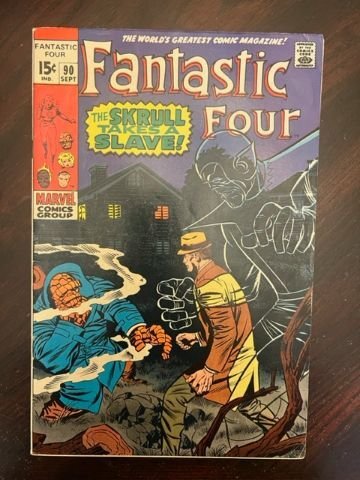 Fantastic Four #90 (1969) - FN/VF - 1st Nerve Ray & Shape Changer!