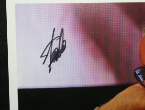 Stan Lee at Convention Panel Horizontal Print - Signed by Stan Lee