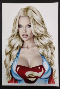 Supergirl 13x19 Art Print signed by Don Monroe