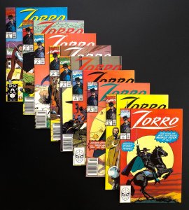 Zorro #1-9 (1990) [Lot of 9 bks] Marvel Western - VF+/NM!