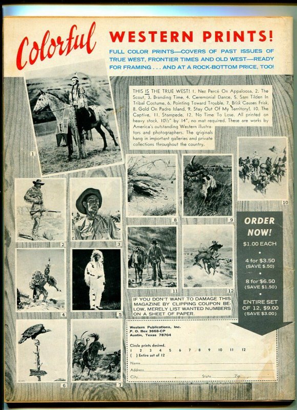 FRONTIER TIMES MAY 1966-WESTERN PUBLISHING-WALT COBURN-FN