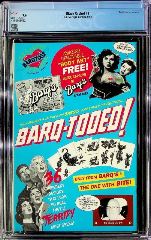 Black Orchid #1 (1993) - CGC 9.6 - Cert#4256301012