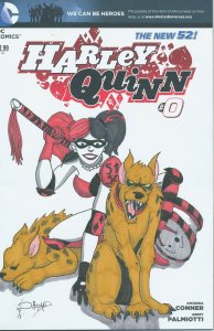 RED CROSS HARLEY QUINN ART CHARLOTTE MINI CON 2013 SIGNED BY DELL SHEPARD EB200