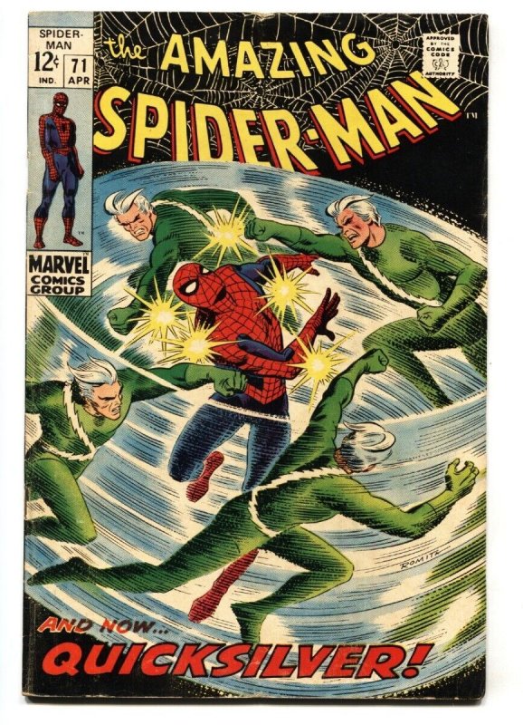Amazing Spider-Man #71 comic book 1969- Quicksilver - Marvel Silver Age VG+