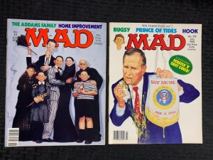 1992 MAD MAGAZINE #311 & 312 FN+/FVF Alfred E Neuman / Addams Family LOT of 2