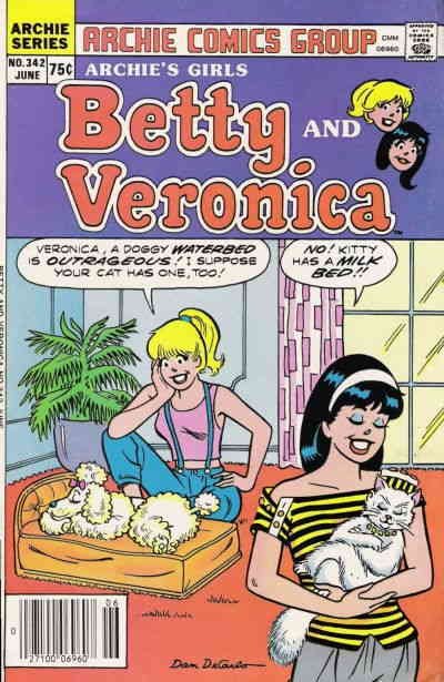 Archie's Girls Betty And Veronica #342 VG ; Archie | low grade comic June 1986 C