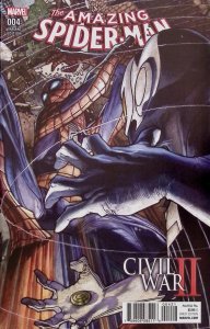 THE AMAZING SPIDER-MAN Comic 4— Peter Parker — Civil War II Variant Cover - 2016