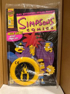 Simpsons Comics #45 Very HTF POLY BAGGED GERMAN Comic w/ “UFO” DISK (1999)