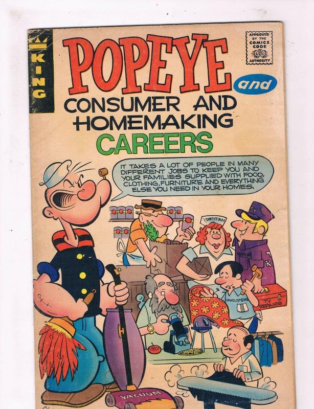 Popeye & Consumer & Homemaking Careers VG King Comic Book Wildman DE2