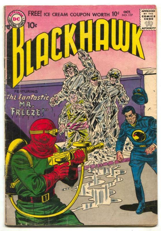 Blackhawk #117 1957-MR FREEZE prototype VG-