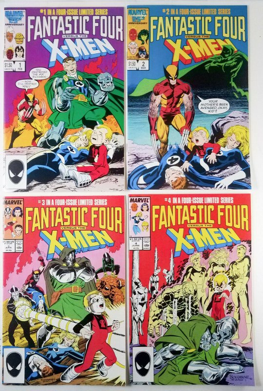 Fantastic Four Versus The X-Men 1987 Complete Run 1,2,3 & 4 NM Claremont