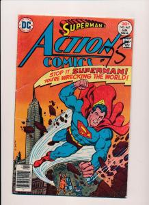 Lot of 5-DC Action Comics #464/466/467/468/469 SUPERMAN VG/FINE (SRU158)