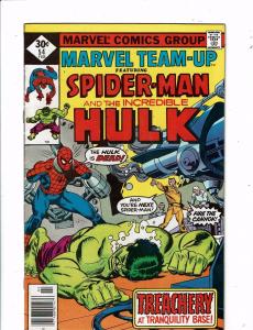 Lot Of 2 Marvel Team-Up Comic Books # 46 & 54 Spider-Man Deathlok Hulk Thor MS14