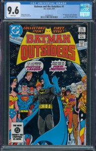 Batman And The Outsiders #1 DC Comics 1983 CGC 9.6 2nd App. Of The Outsiders