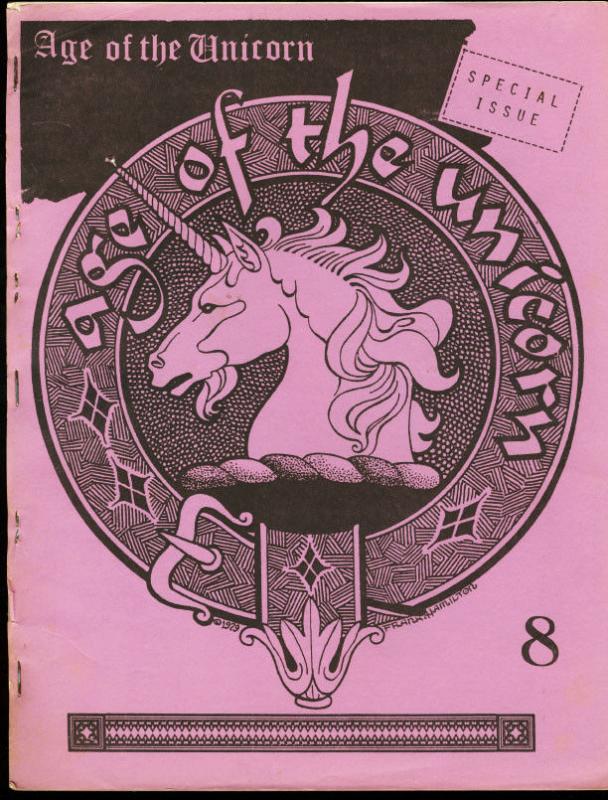 AGE OF THE UNICORN #8-1980-FANZINE-SPIDER-PULPS-RARE- FN