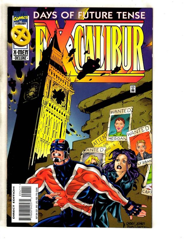 Lot Of 10 Excalibur Marvel Comic Books # 86 87 88 89 90 91 92 93 94 95 X-Men DB6