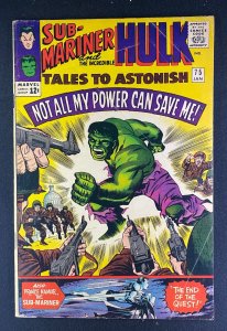 Tales to Astonish (1959) #75 VG/FN (5.0) Incredible Hulk