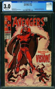 The Avengers #57 (1968) CGC 3.0. / SBD-01